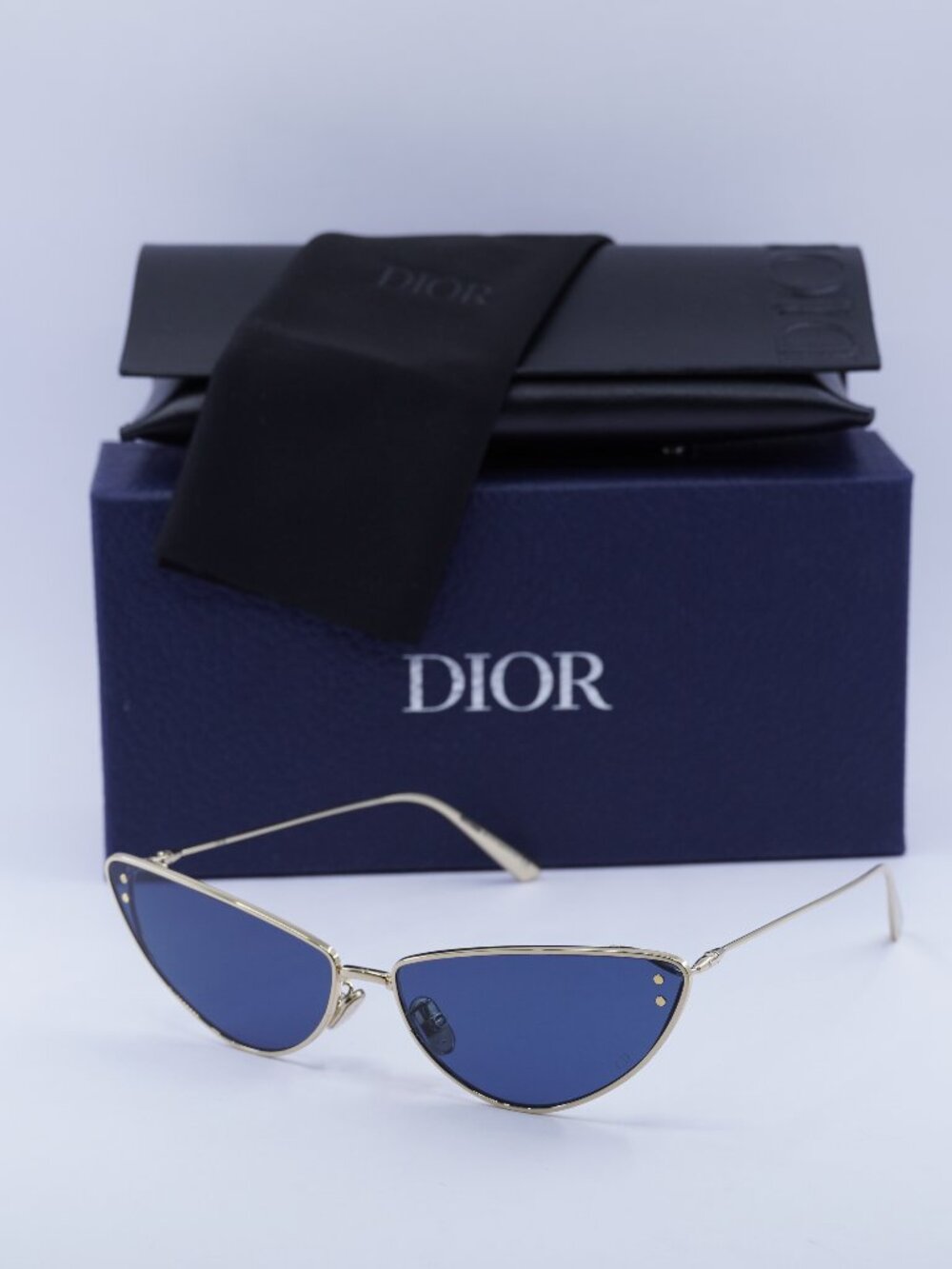 Dior MISSDIOR B1U B0B0 Cat Eye Sunglasses – Gold / Blue